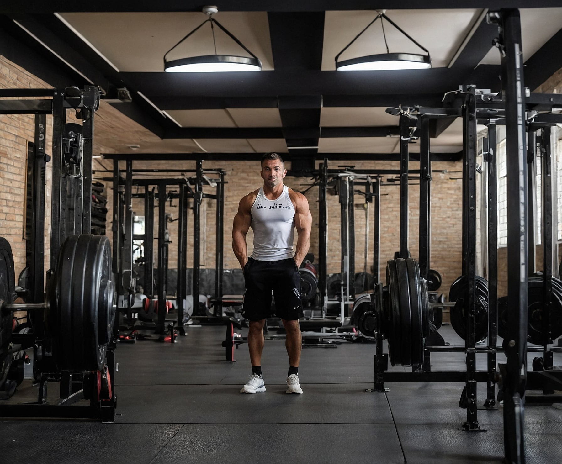 persona levantando pesas en gimnasio